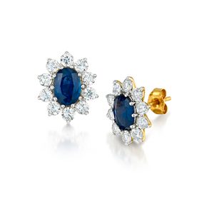 Sapphire Diamond Earrings